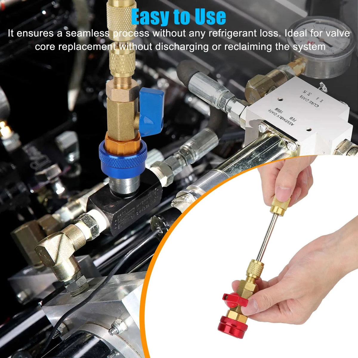 2Pcs HVAC AC R134A Valve Core Remover Installer Tools for Universal Use