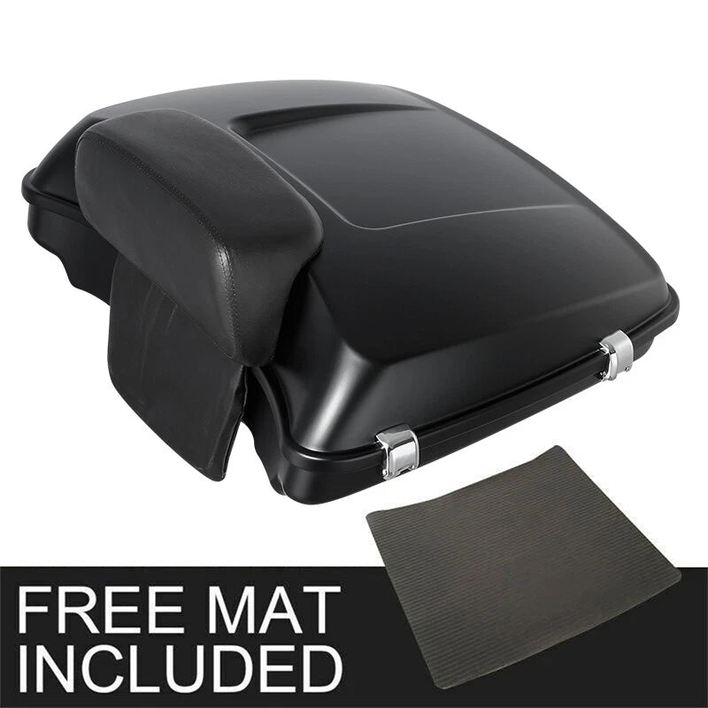 Matte Black Trunk Backrest Pad for Harley Touring Road King (2009–2013)