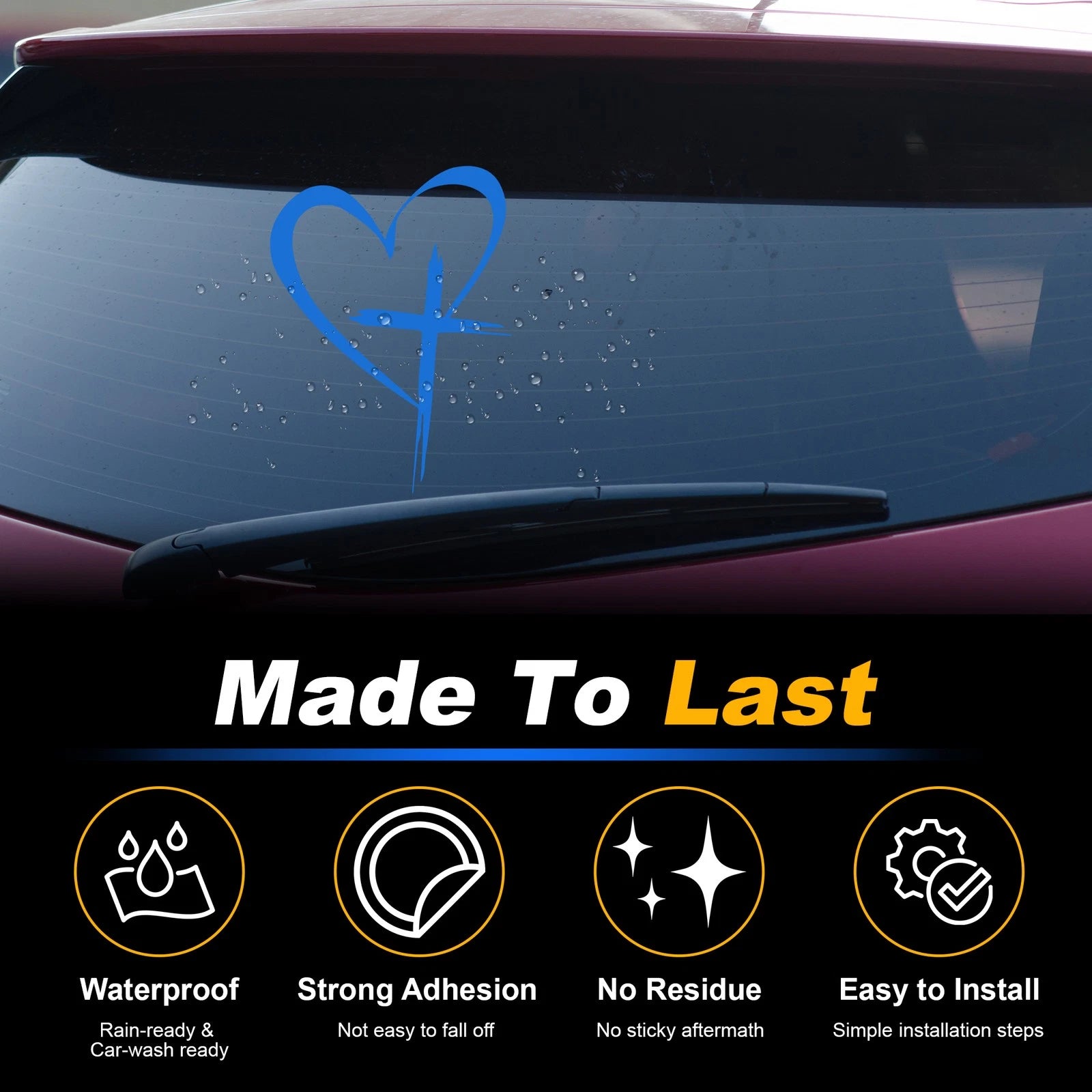 Reflective Bumper Decal for - Blue Cross