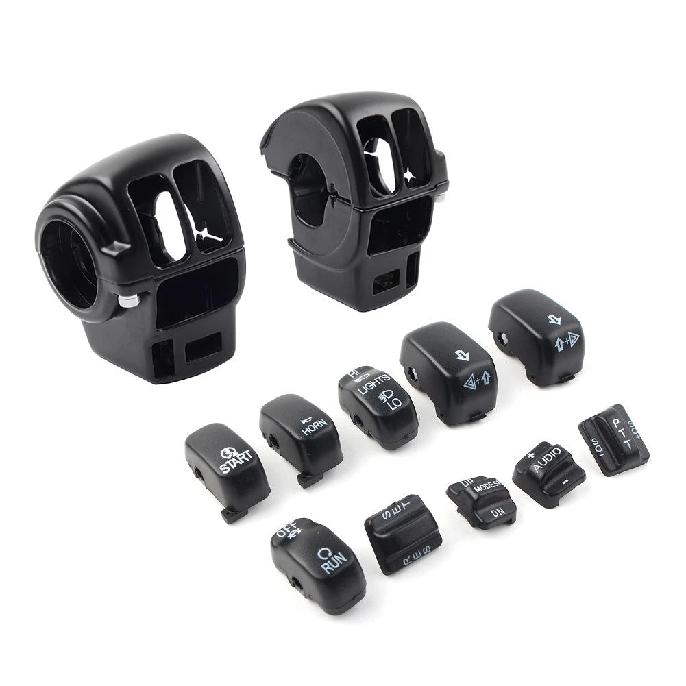 Hand Control Switch Housing Cover with 10 Button Caps for Harley FLHTCU/I (1996–2013)