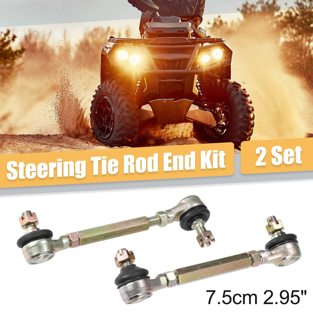 Set of 2 Steering Tie Rod Ball Joints for 50cc ATV
