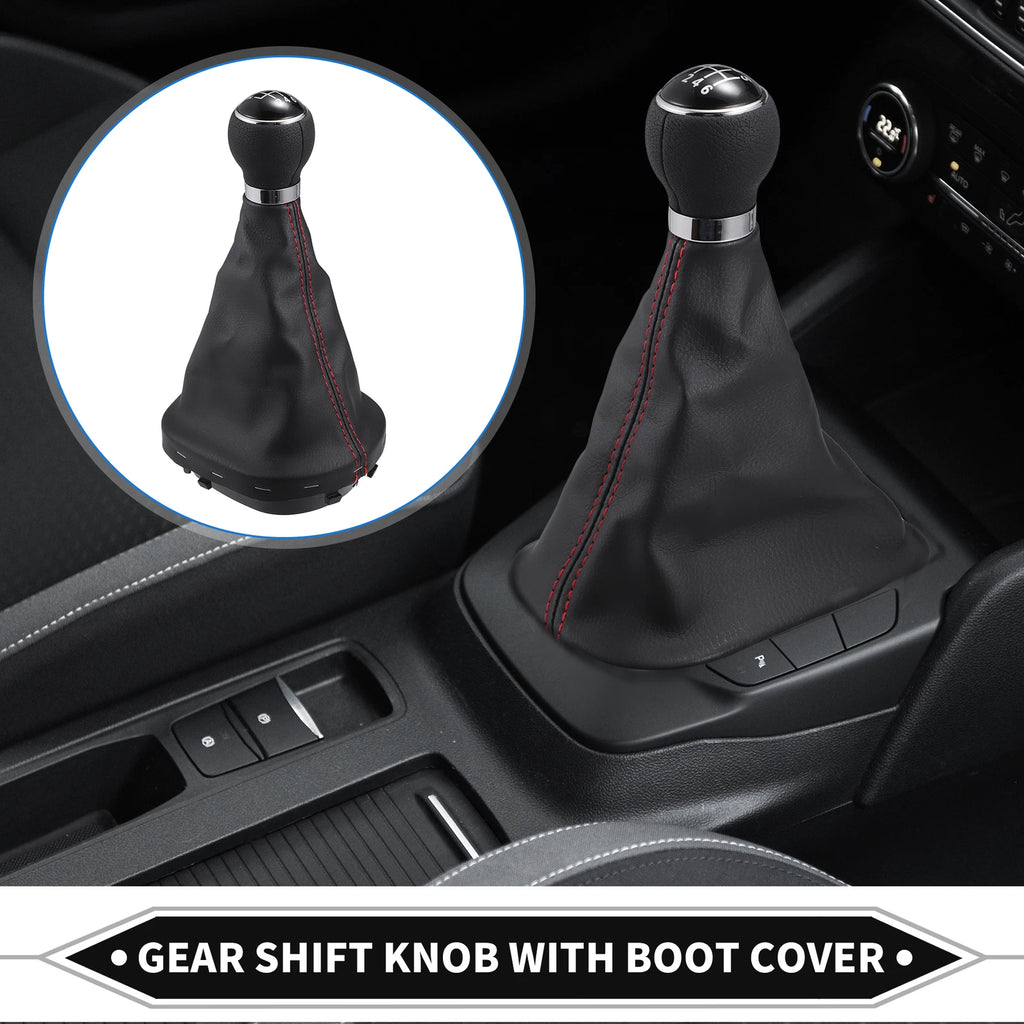6 Speed Shift Knob with Boot Cover for VW Caddy (2016–2023)