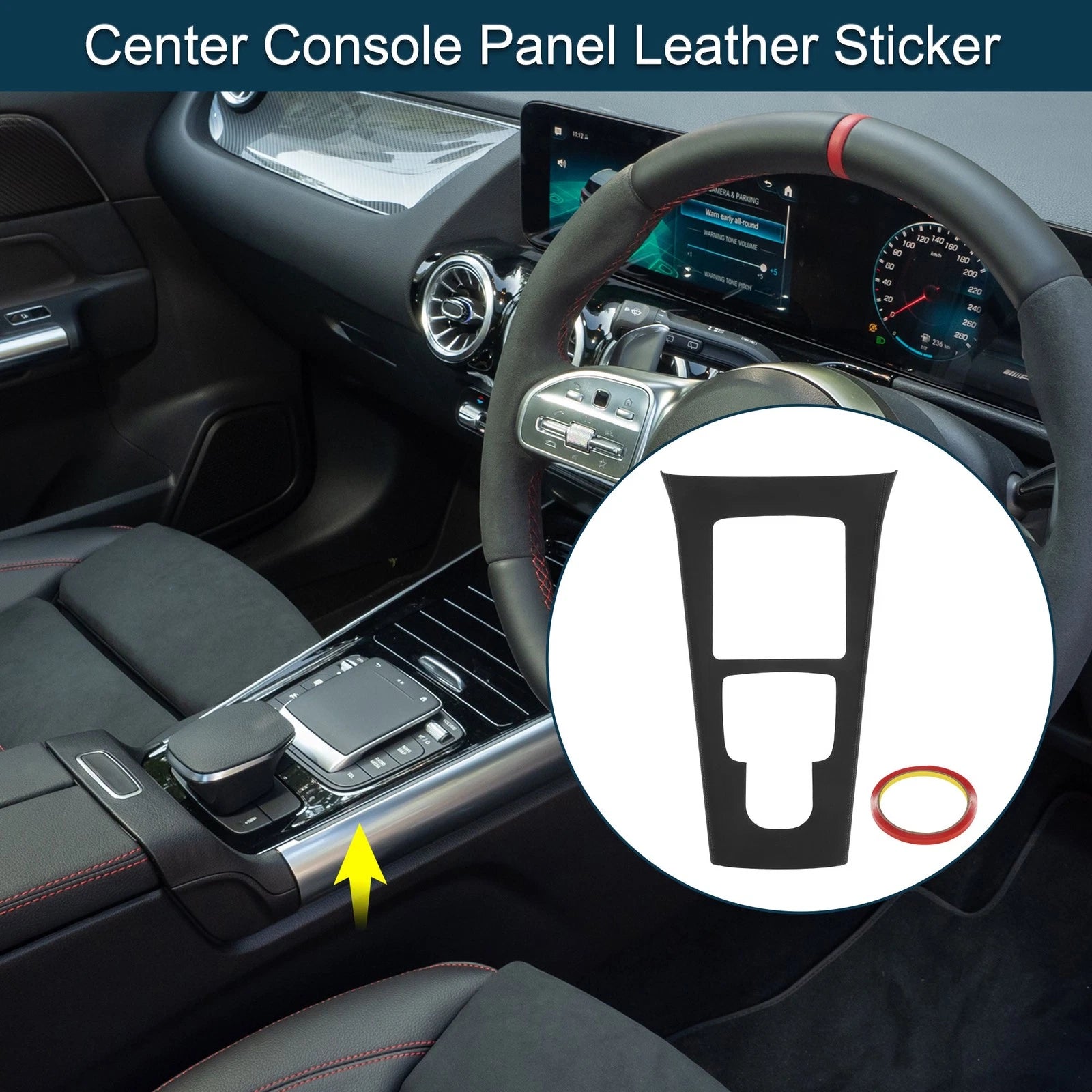 Center Console Panel Sticker Replacement for Mercedes-Benz GLA Class (2020–2021)
