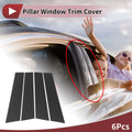Door Pillar Window Trim Front Rear Left Right 6Pcs for Mazda 2 (2007–2013)