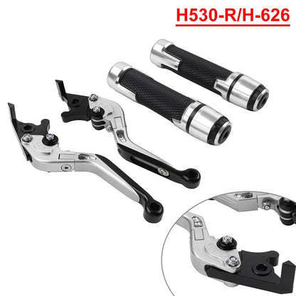 Silver Extendable Brake Clutch Levers Handlebar Grips Sets For Suzuki GSXR150