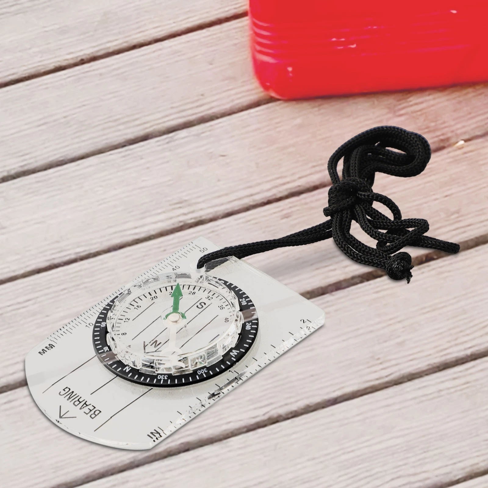 Outdoor Navigation Tool Compact Ruler with Compass for Adventurers