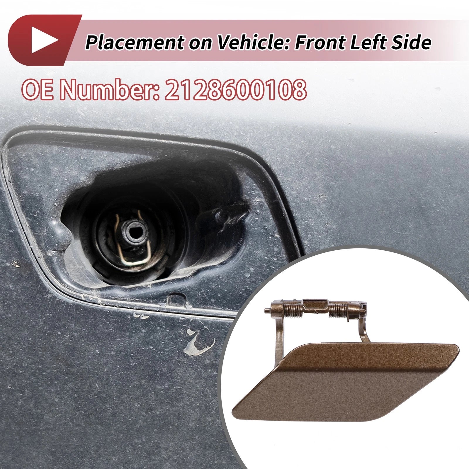 Front Left Headlight Washer Nozzle Cover Cap for Mercedes-Benz (W166) (2012–2015)