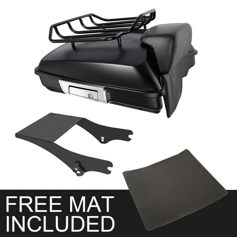 Matte Black Razor Trunk Pad for Harley Touring (1997–2008)