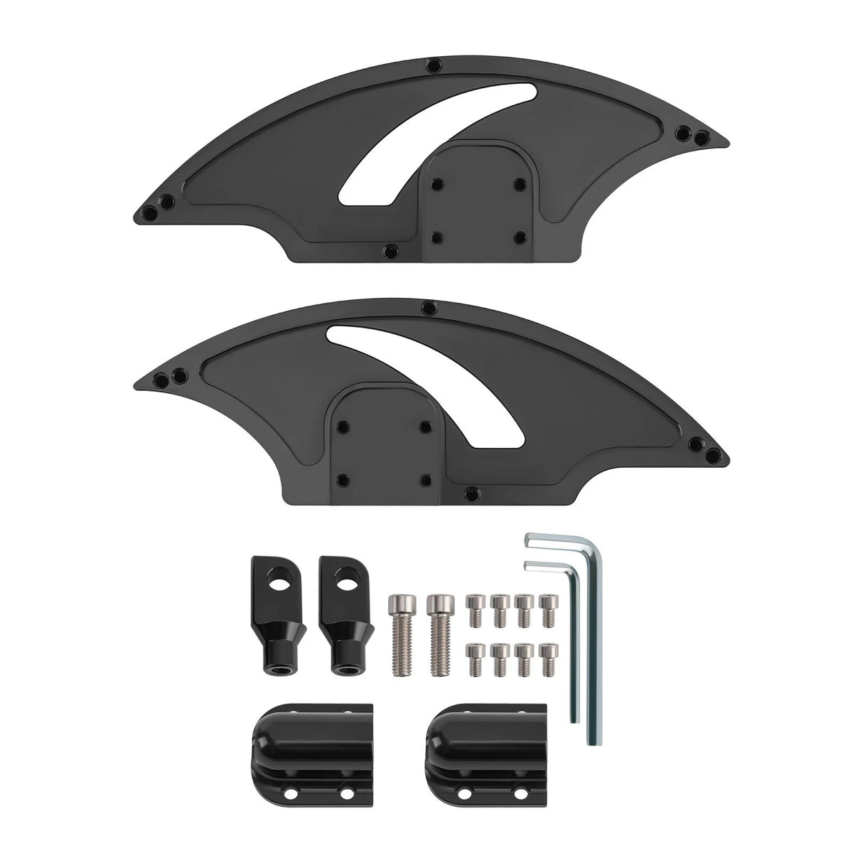 1 Pair Rear Passenger Footpegs & Brackets for Harley Touring Electra