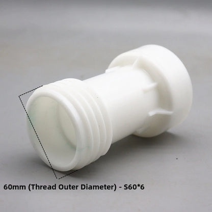 Set of 2 PE IBC Tank Extension Adapters 11cm S60 x 6 Thread