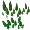 50x Pine Trees for Train Railroad Diorama Landscape Scenery