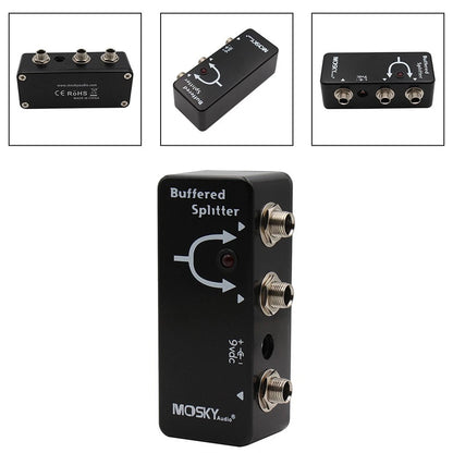 Buffered splitter for guitar pedals to maintain original signal quality