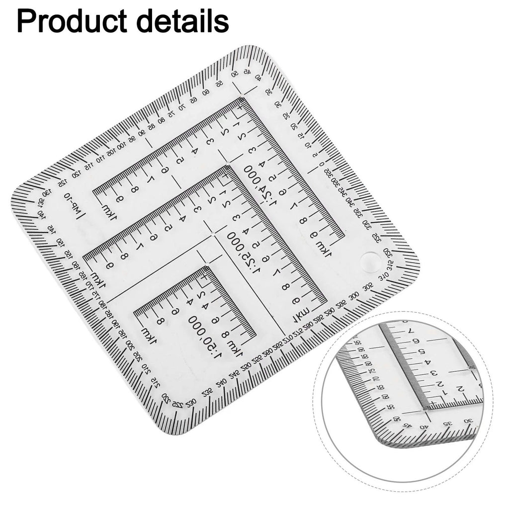 2X 75 Inch Transparent Ruler for Surveying and Engineering