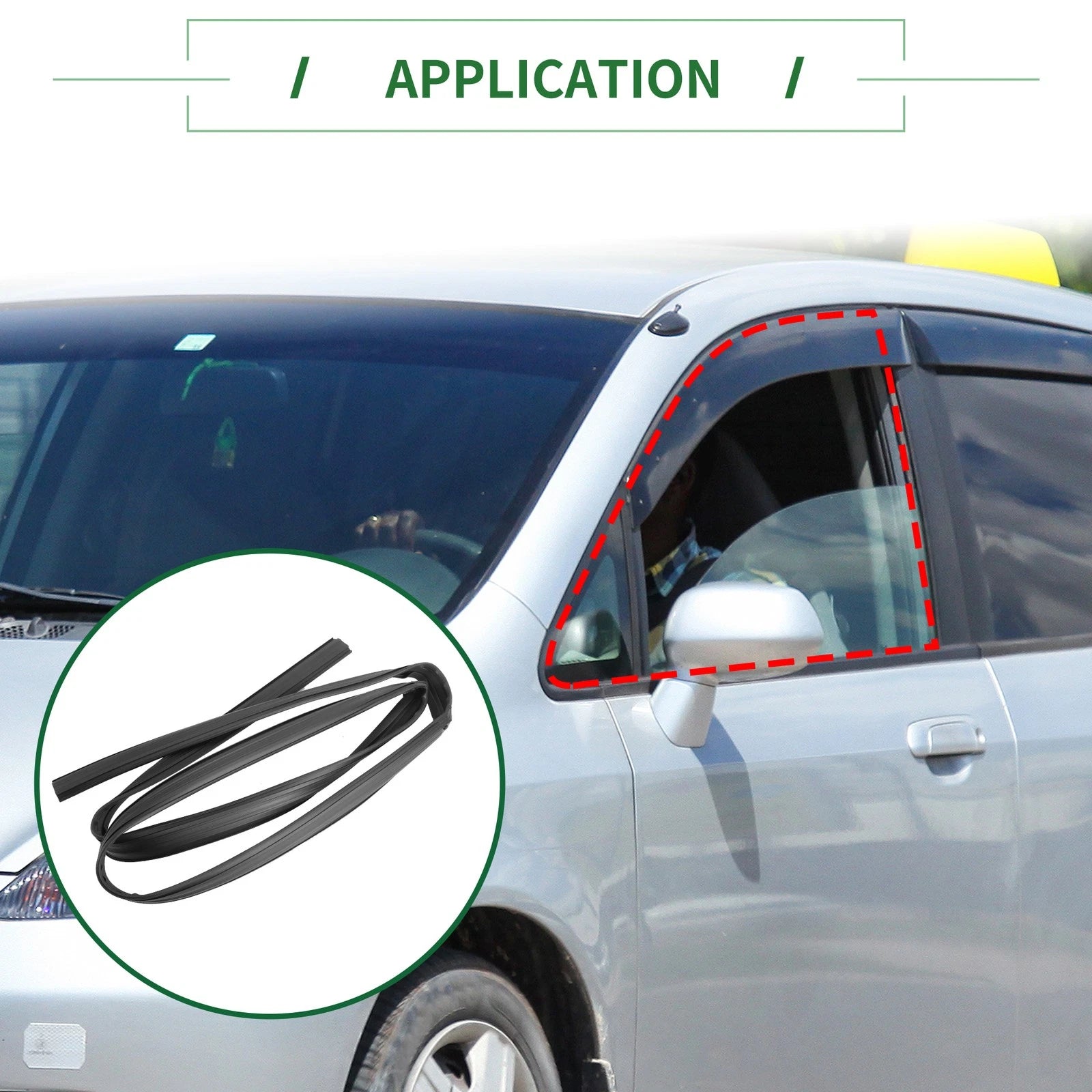 Front Left Door Window Run Channel Seal Strip Replacement for Honda Fit (2008–2014)