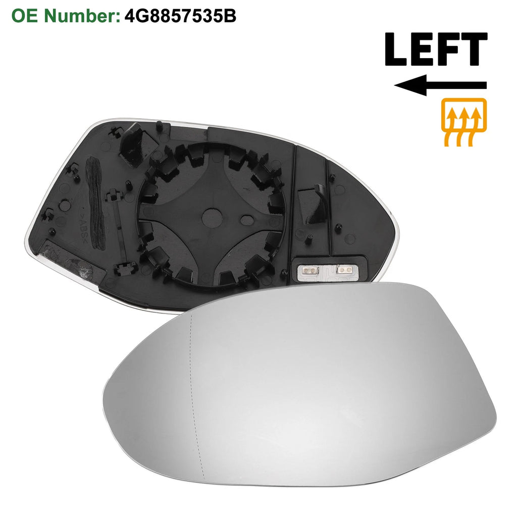 Heated Left Side Mirror Glass Replacement for Audi A7 (2010–2018)