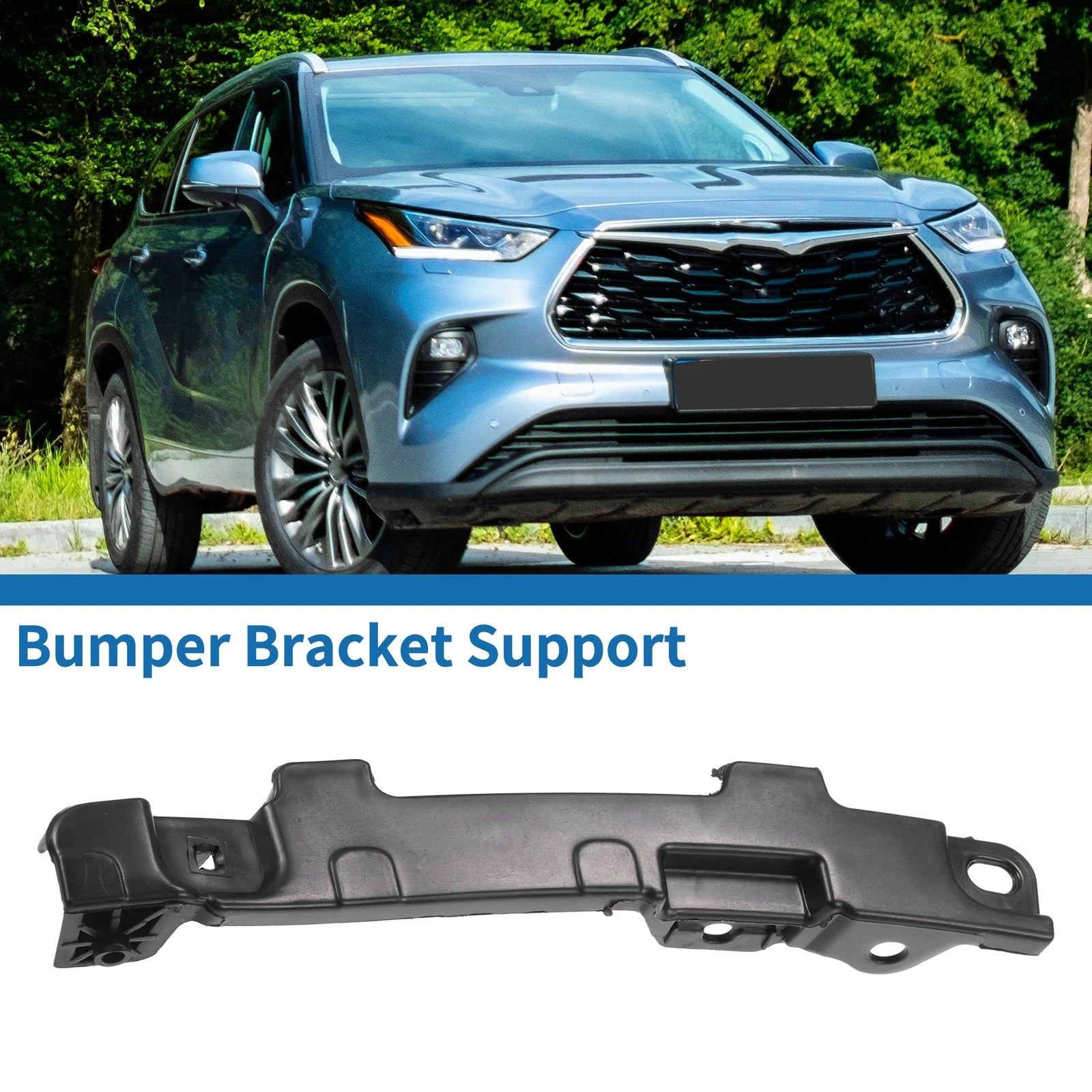 Left Front Bumper Retainer Bracket Replacement for Toyota Highlander (2014–2019)