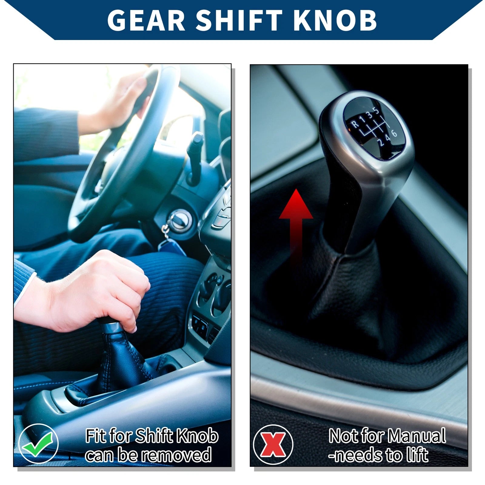 6 Speed Shift Knob with Dust Cover for Audi A4 S4 (2007–2015)