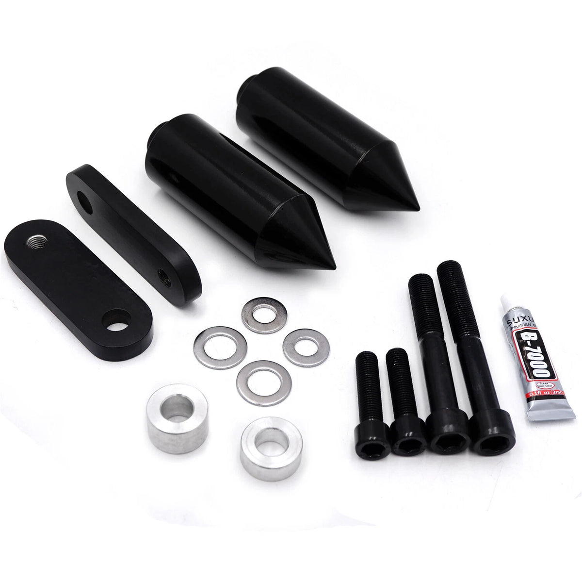 Black Spike Frame Slider Crash Protector for Honda CBR1000 (2004–2005)