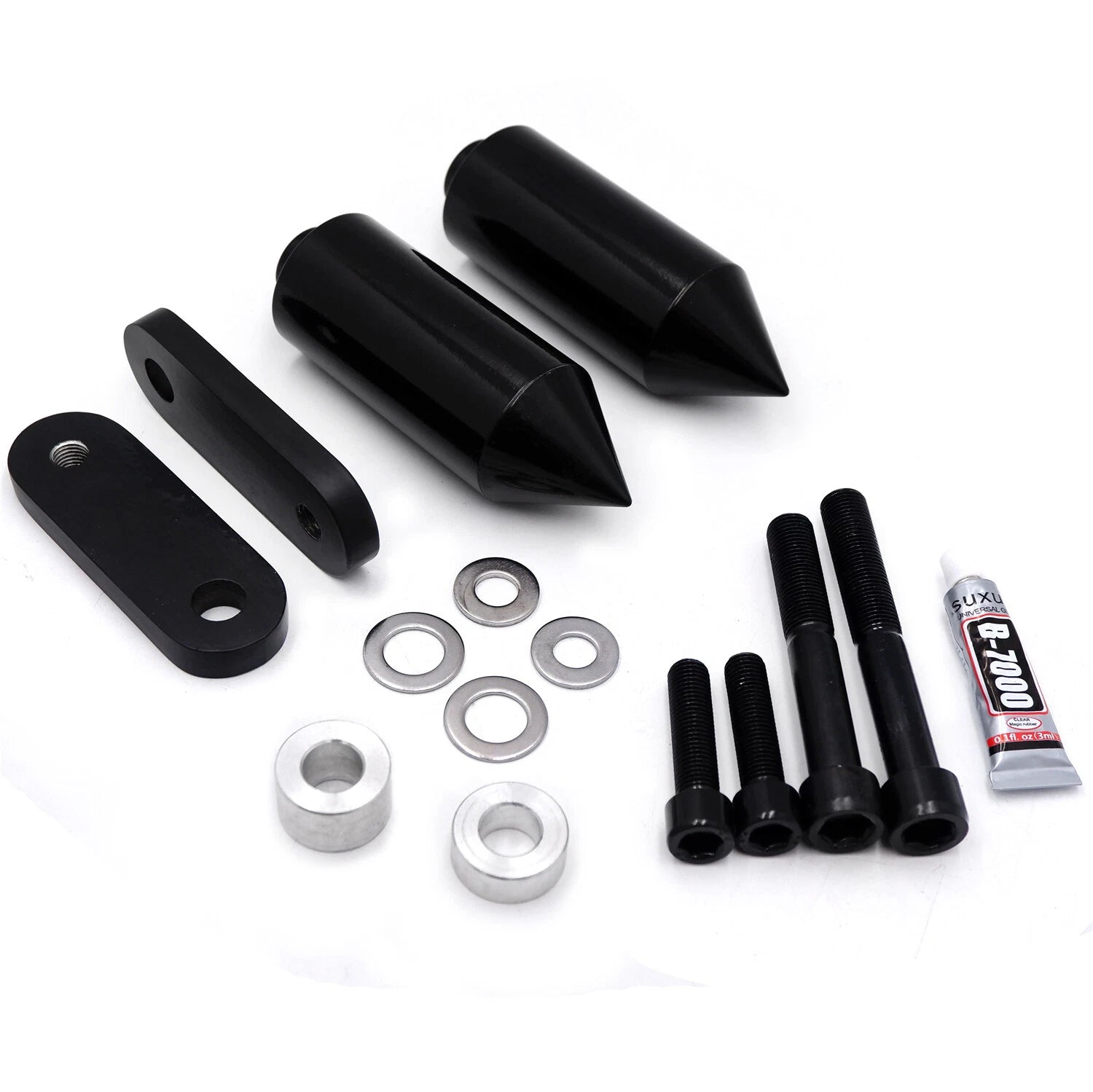 Black Spike Frame Slider Crash Protector for Honda CBR1000 (2004–2005)