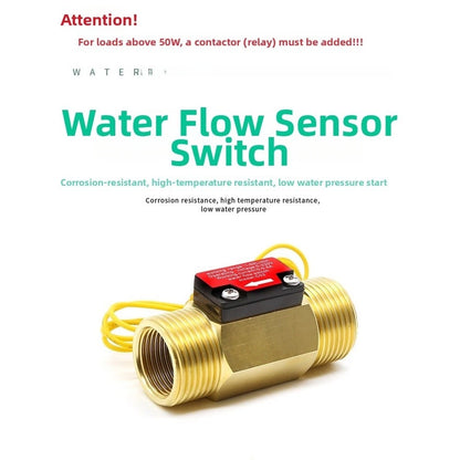 Copper Water Flow Switch G3/4 1.5-50L/min 220VDC 0.5A for HVAC Irrigation