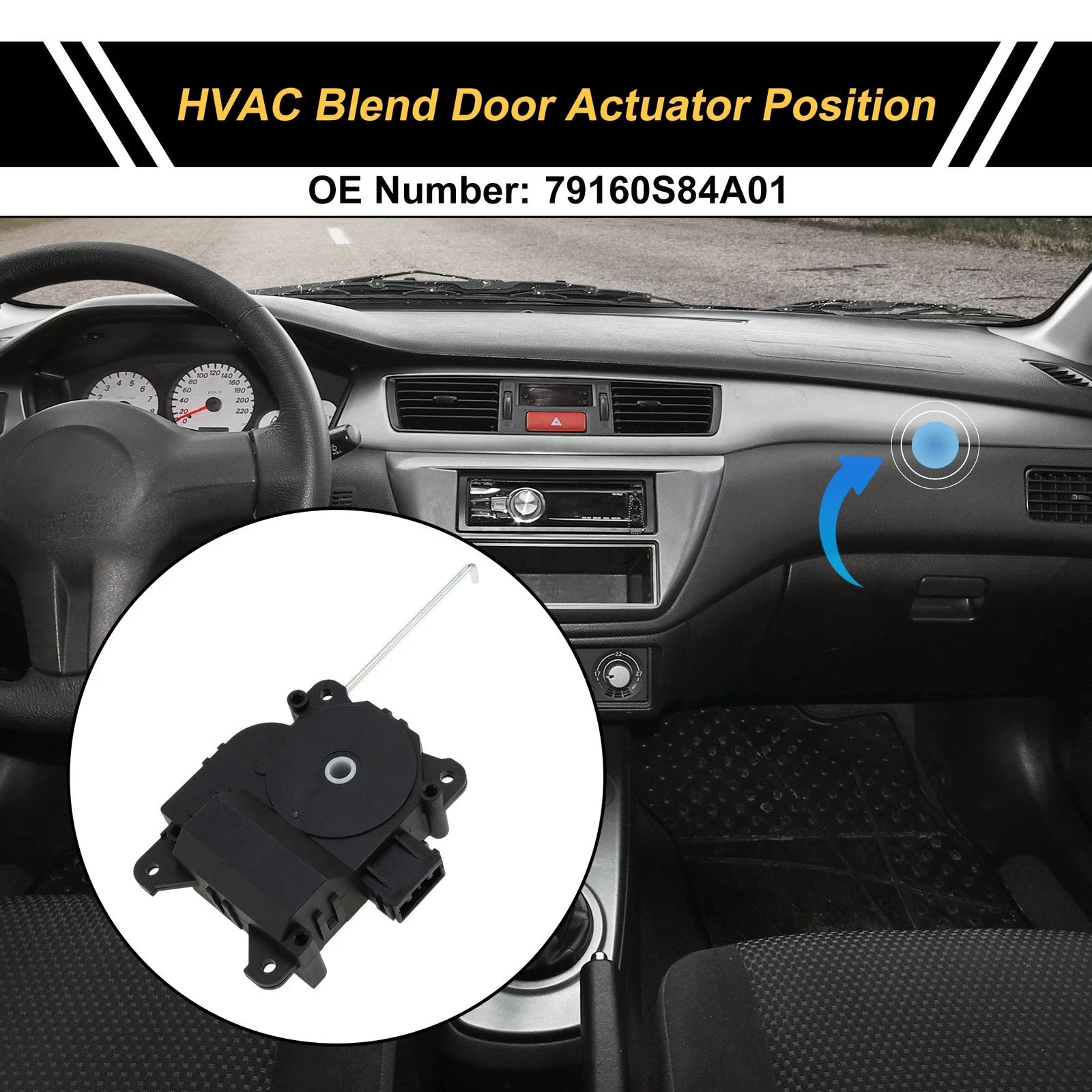 HVAC Heater Blend Door Actuator Replacement for Honda Accord (2001–2007)