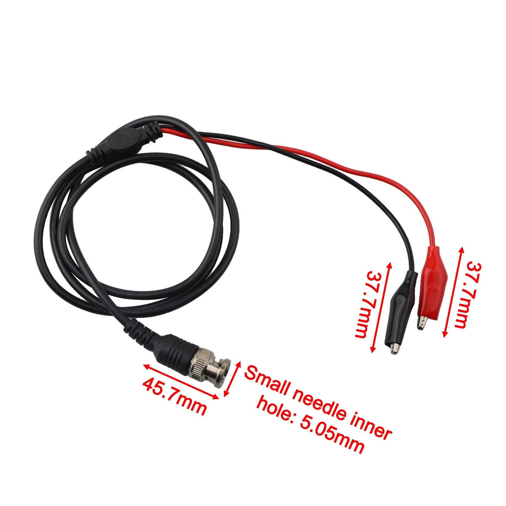 BNC Male to Crocodile Clip Leads for Electronic Device Testing