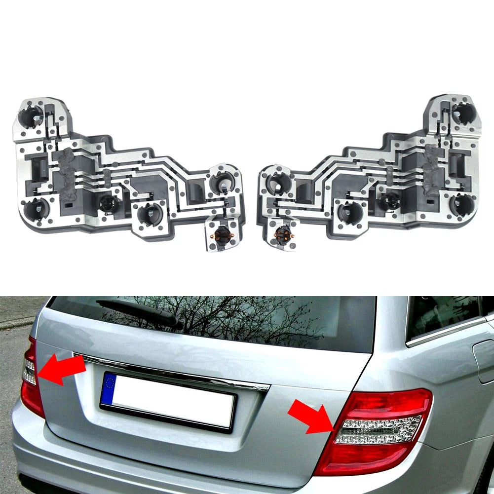 2X Taillight Circuit Board Bulb Holder for Benz C Class W204 (2007–2011)