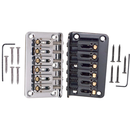 6 String Roller Saddle Hardtail Bridge for Electric Guitar B