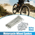 14G J Bend Bicycle Spokes Galvanized 95mm with Nipples (36 Pack)
