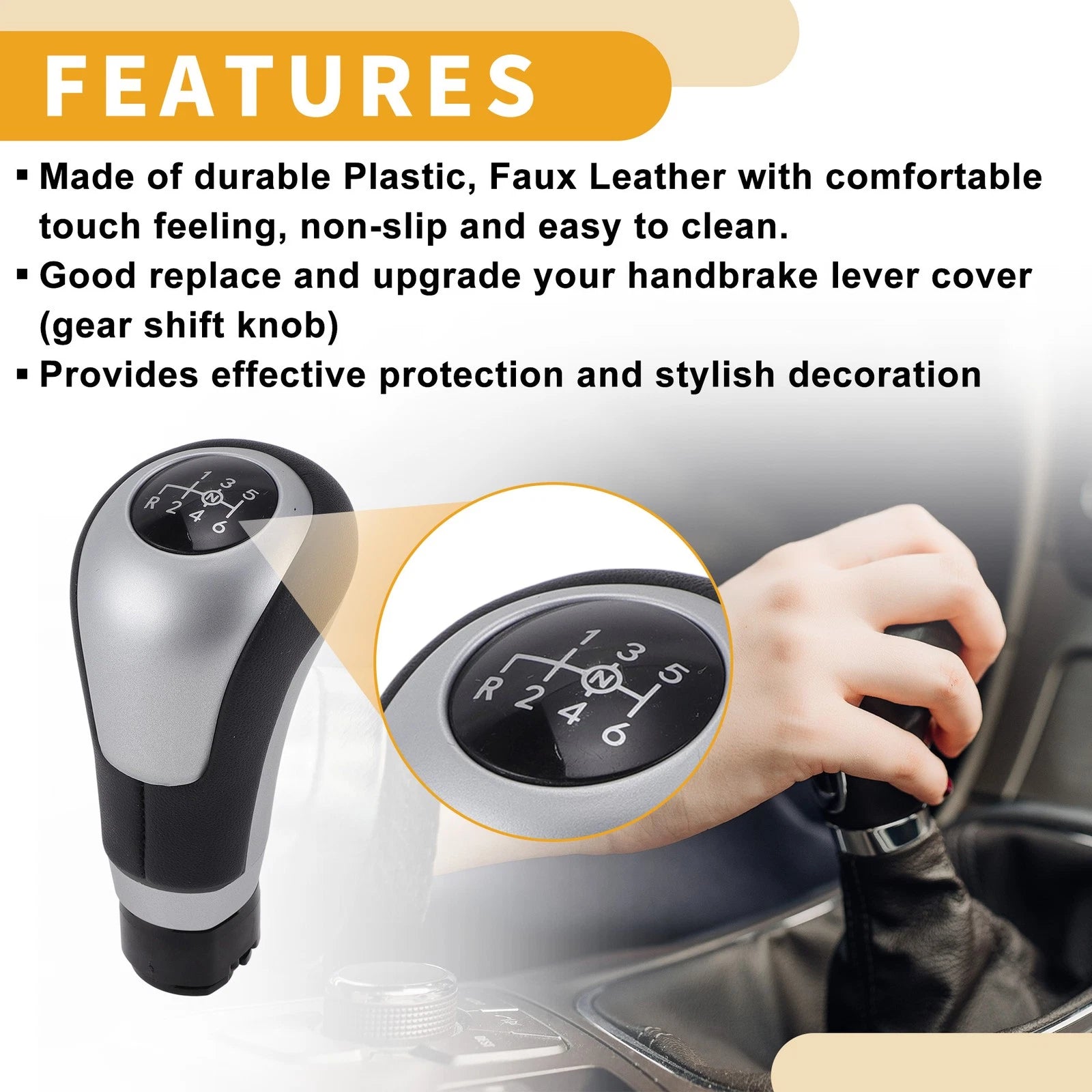 6 Speed Gear Shifter Knob Replacement for Mercedes-Benz A-Class W176 (2012–2018)