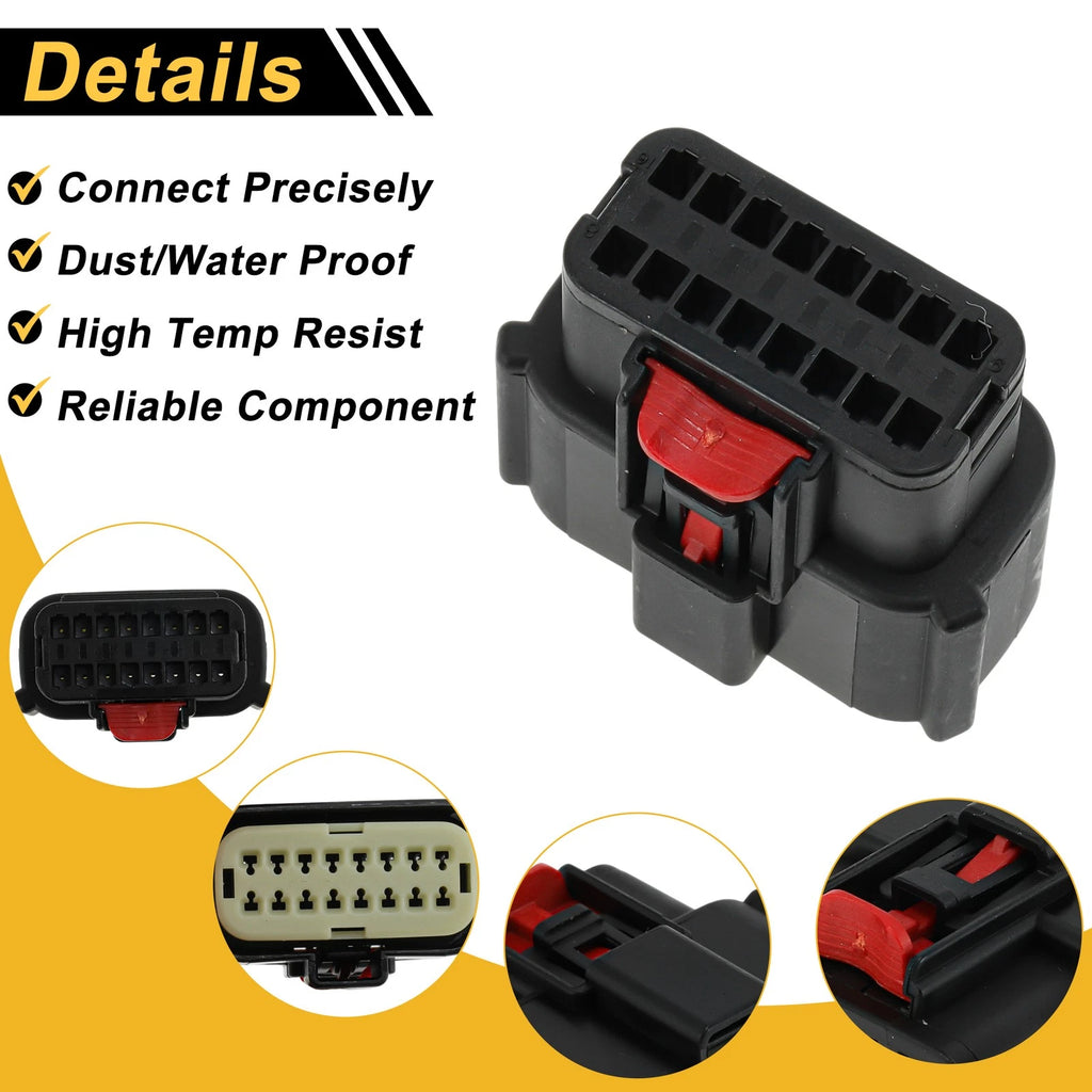 16 Pin Headlight Connector Plug for Ford (Female Adapter)
