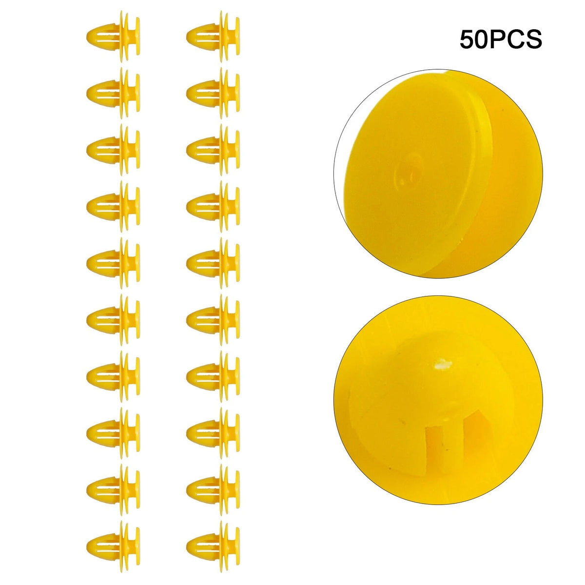 50x Yellow Door Trim Panel Clips for Volvo C30 V40 V50 XC60 (2007–2017)