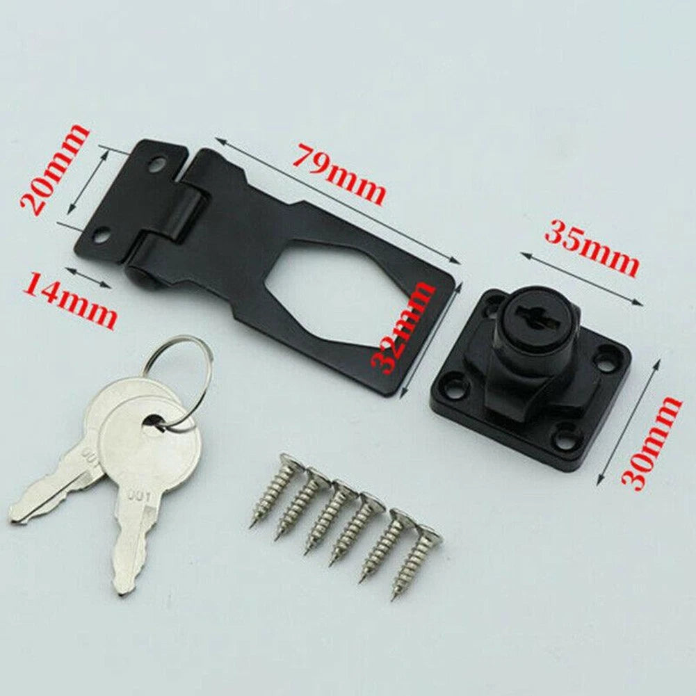 Locking Hasp with Keys for Cupboard Wardrobe Drawers