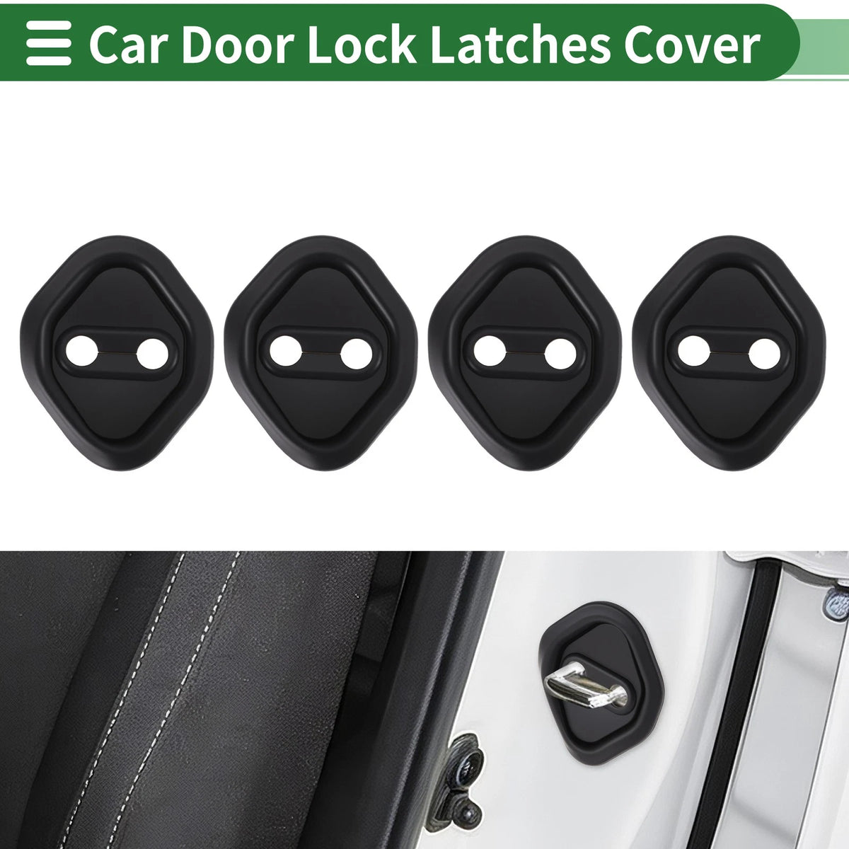 Car Door Lock Latch Cover Front Set for Honda Civic (2006–2025) Plastic