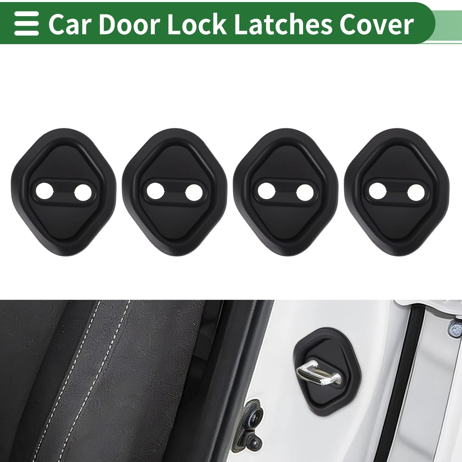 Car Door Lock Latch Cover Front Set for Honda Civic (2006–2025) Plastic