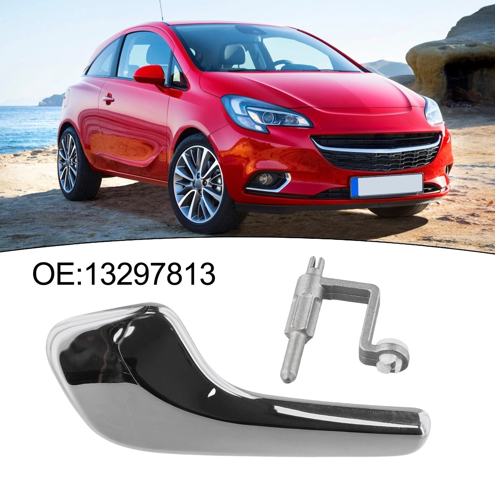 Chrome Door Handle for Vauxhall Corsa MK3 (2006–2014)