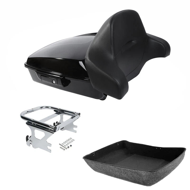 Chopped Trunk Backrest Mount Rack for Harley Touring Road Glide (1997–2008)