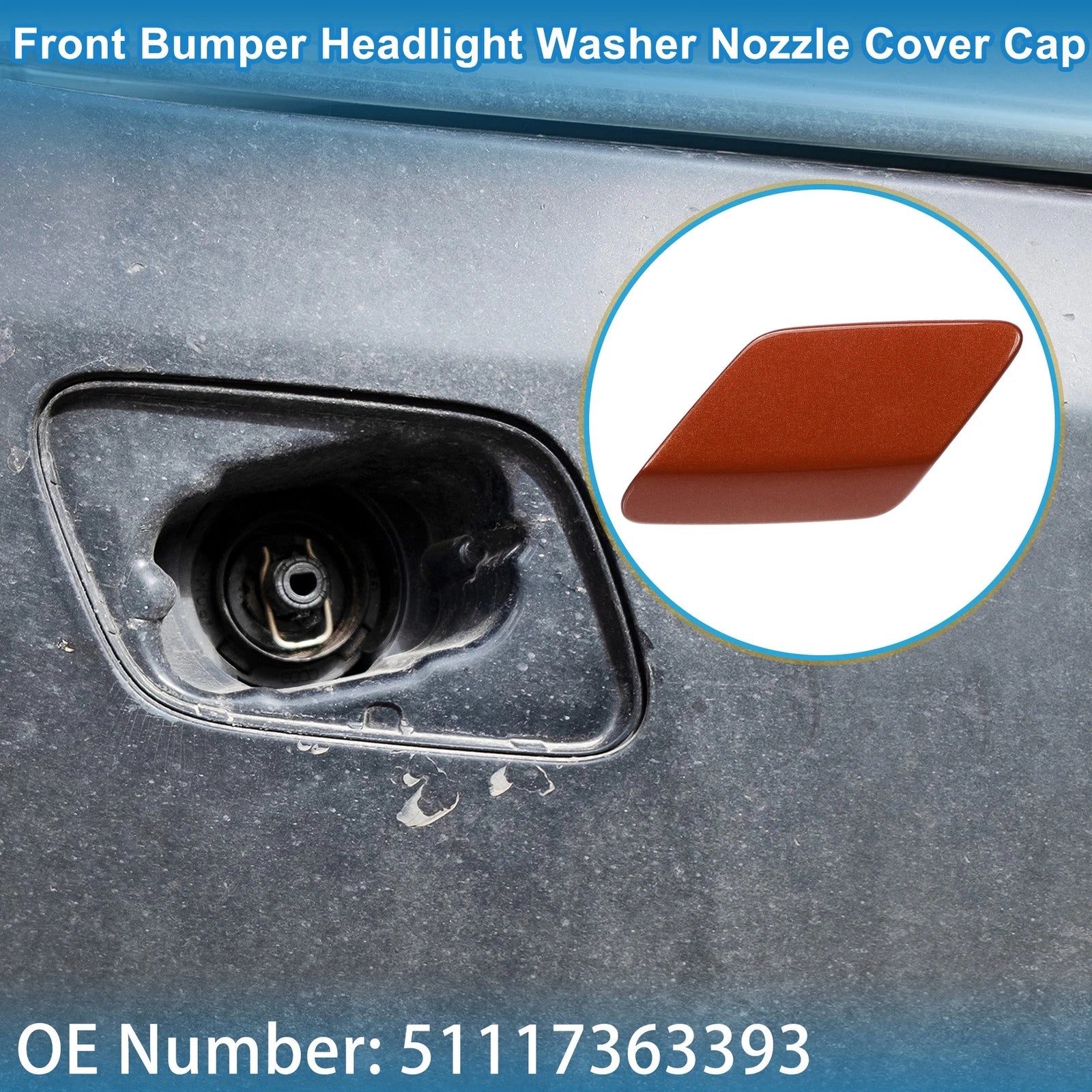 Washer Nozzle Cover Cap Front Left OEM Replacement for BMW 428i (2014–2016)