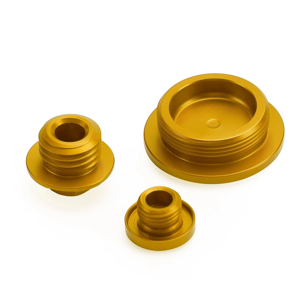 Gold Billet Engine Plug Kit for Yamaha YZ250F YZ250FX YZ450F YZ450FX (2014–2022)