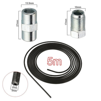 2X Brake Pipe 5 Meter with Nuts and Connector Kit for Refrigeration