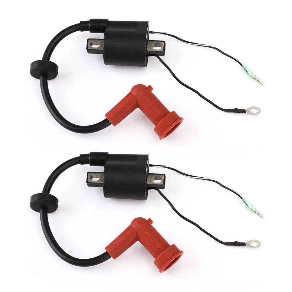 2X Outboard Engine Ignition Coil for Yamaha 40hp (40X E40X MHL) 66T-85570-00