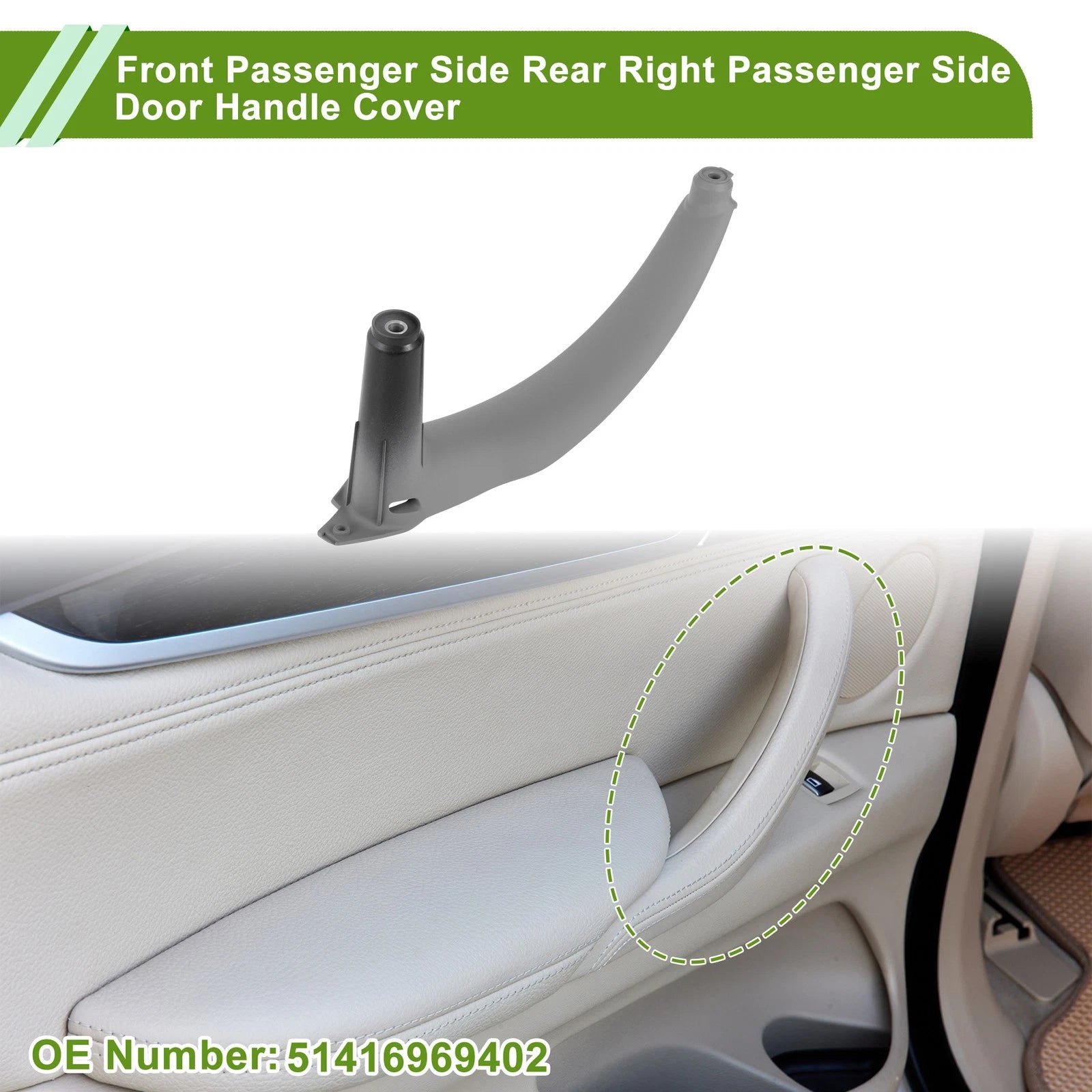 Door Panel Handle Pull Trim Cover Replacement for BMW X5 E70 (2008–2013)