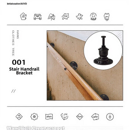 Staircase Safety Handrail Bracket for (Heat Resistant Iron)