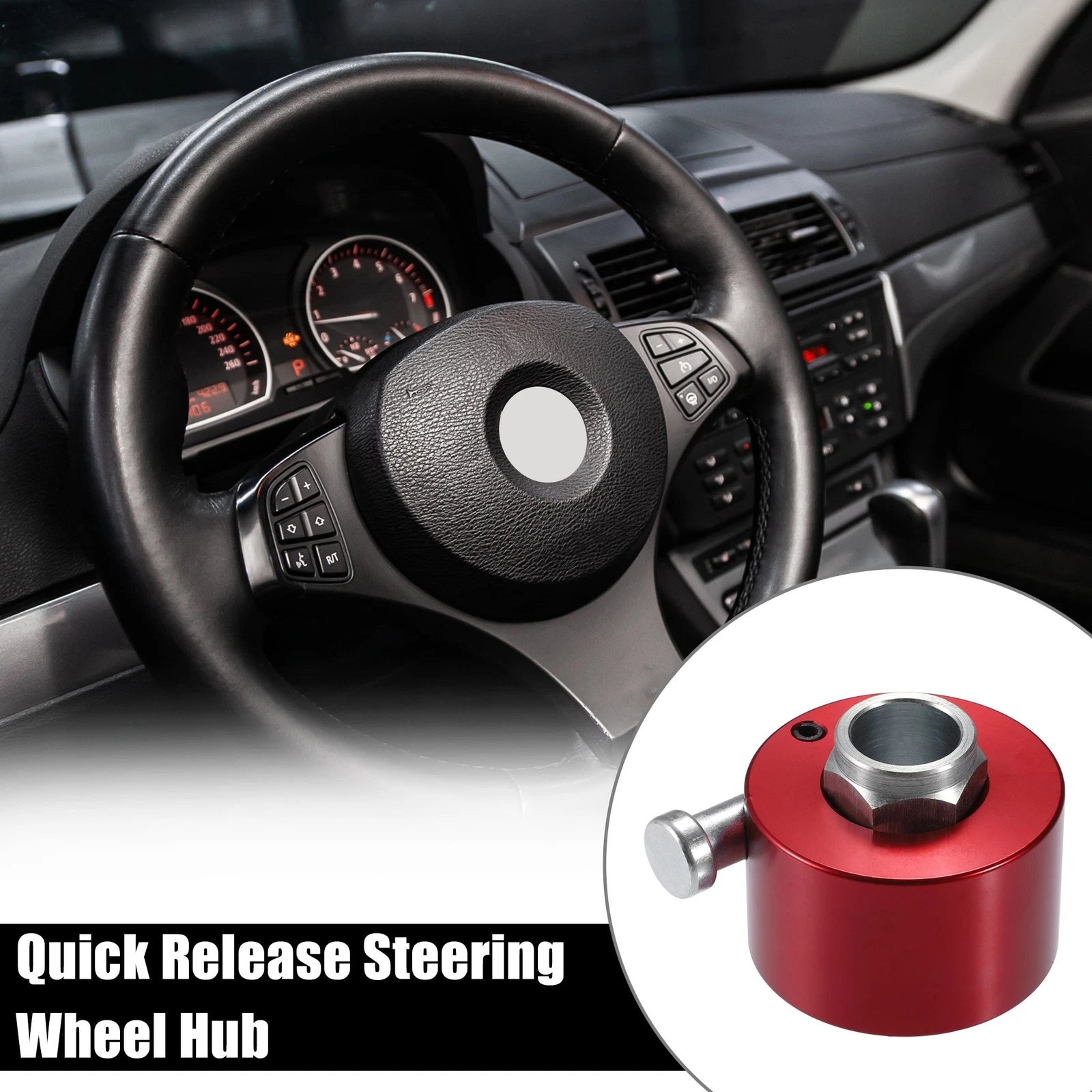 Steering Wheel Quick Release Disconnect Hub for Universal Vehicles (0.27" Bore)