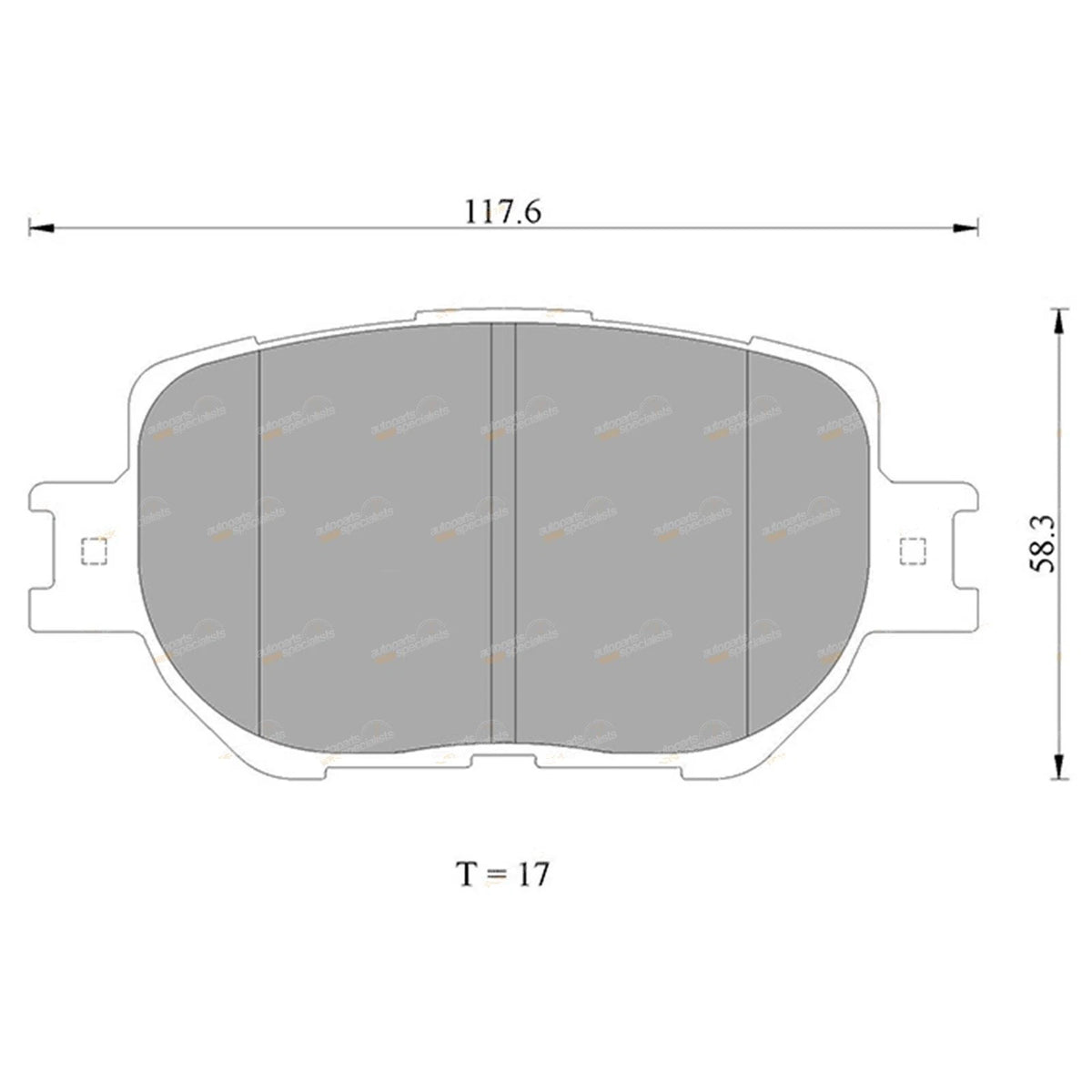 Front Disc Brake Pad Set for Toyota Celica ZZT231R (1999–2005) 2ZZ-GE