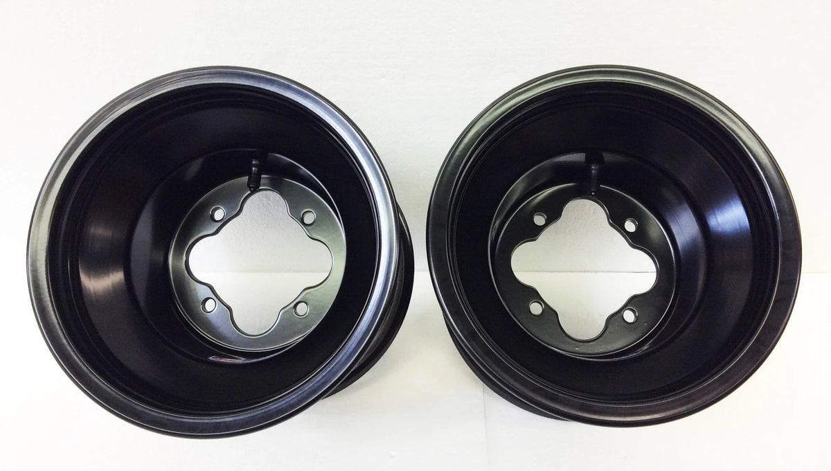 Pair of DWT Black A5 Rolled Lip ATV Rear Wheels for KFX400 KFX450R (2003–2009)