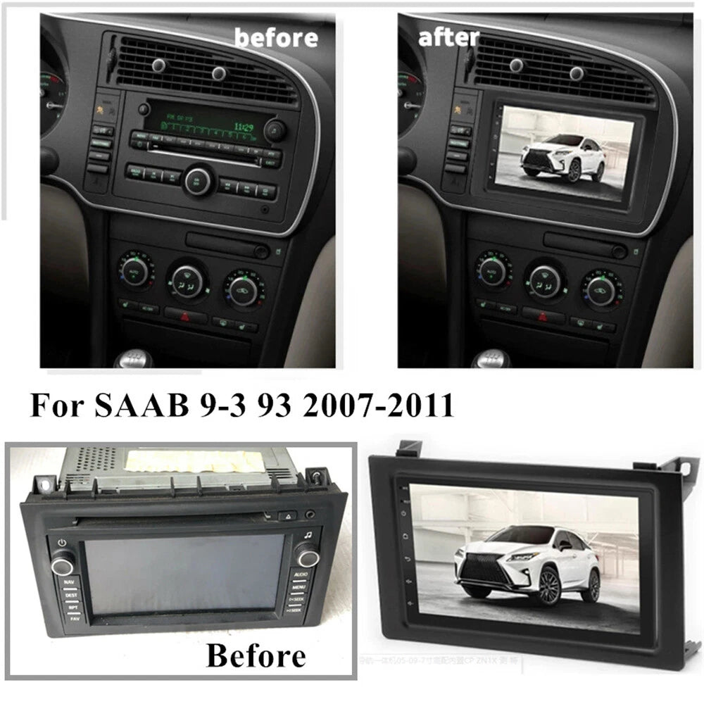 7" Android 12 Stereo GPS Head Unit for Saab 93 9-3 (2007–2011)