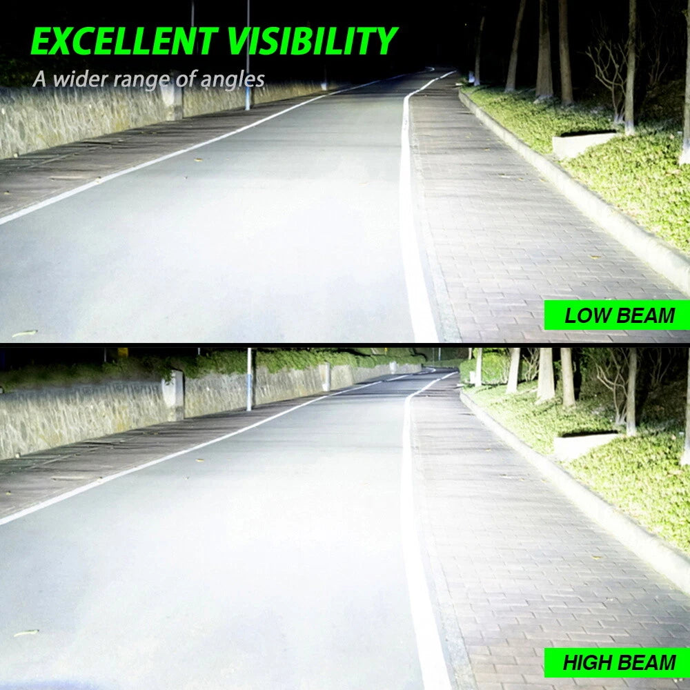 2X 9012 HIR2 LED Headlight Bulbs for