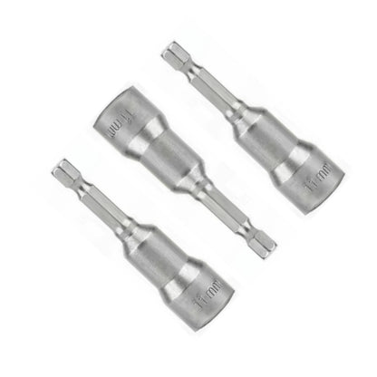 3pcs 1/4" Shank Magnetic Hex Socket Driver Adapter Tool Bits