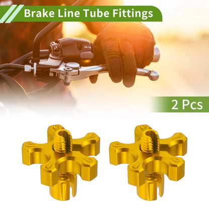 Clutch Brake Cable Adjuster Screw Set for Motorcycle Bike (Gold Tone) (M8)